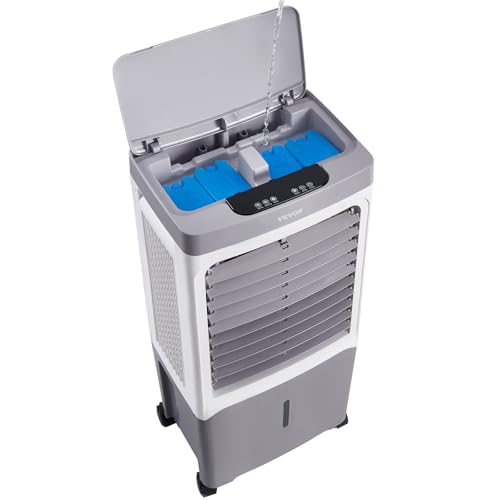 Enfriador evaporativo 1800 CFM. Depósito 6.8 gal, 4 recipientes hielo.