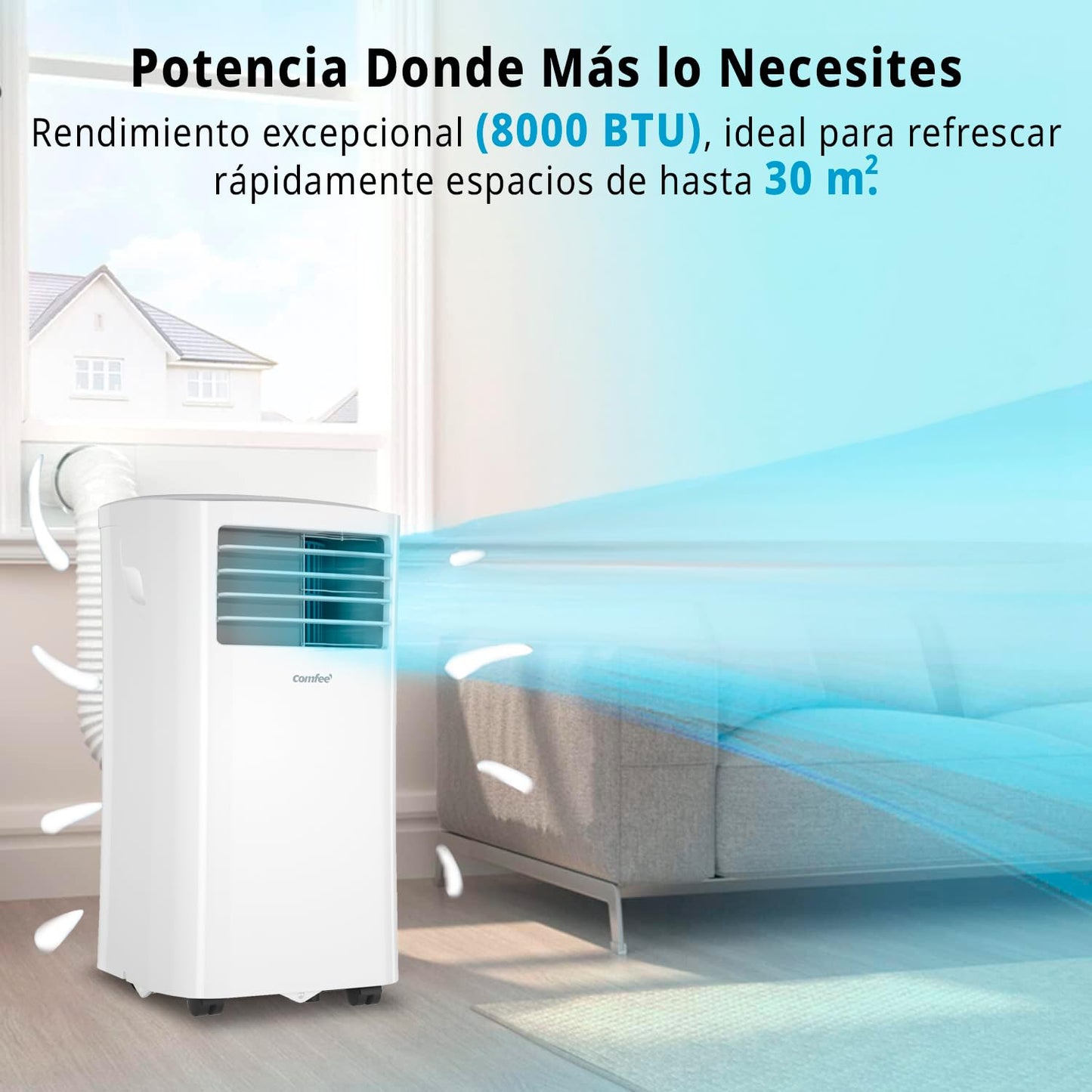 Climatizador COMFEE 8000 BTU – Refrigera y Ventila