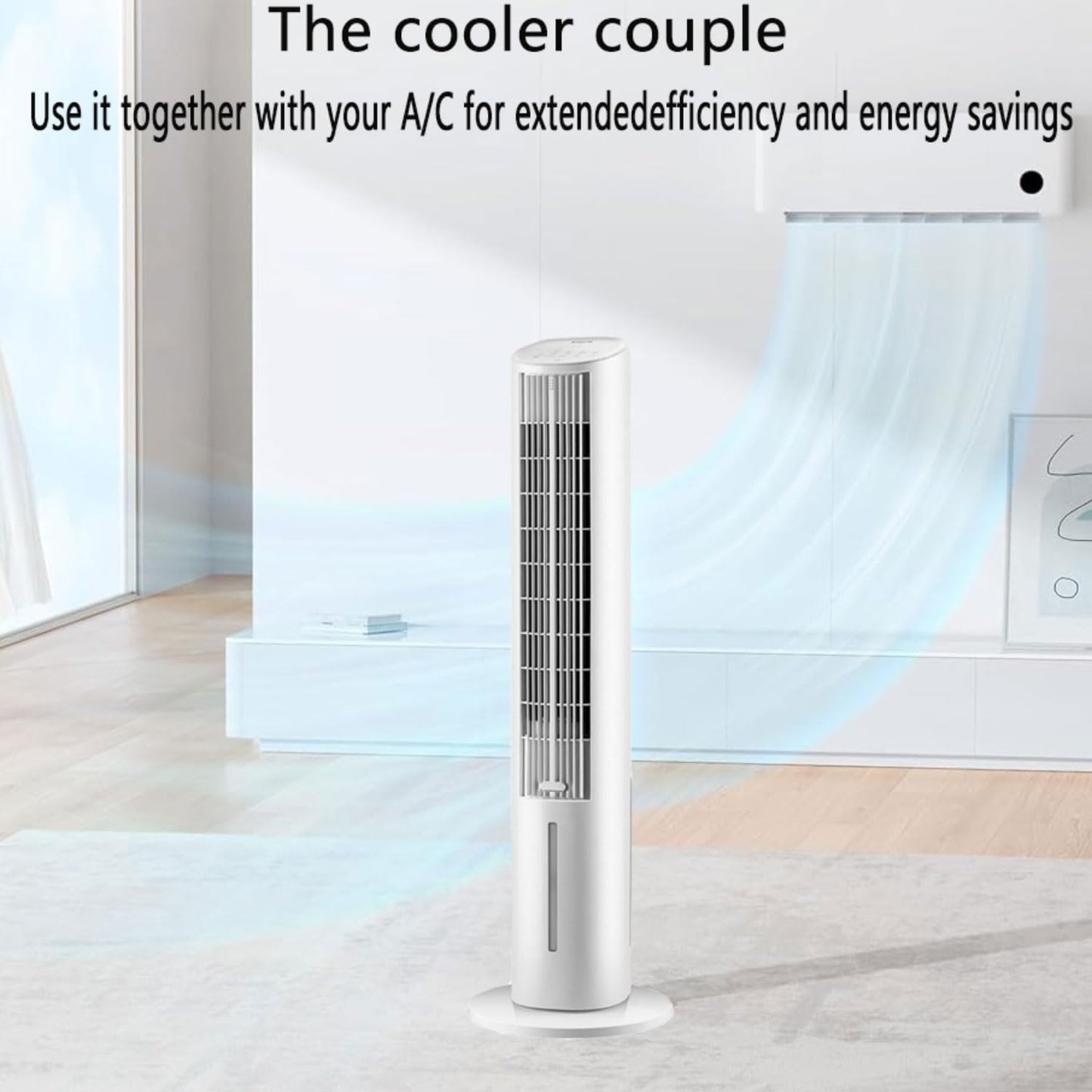 A/C portátil sin tubo 4L. Silencioso, 3 modos, control remoto.
