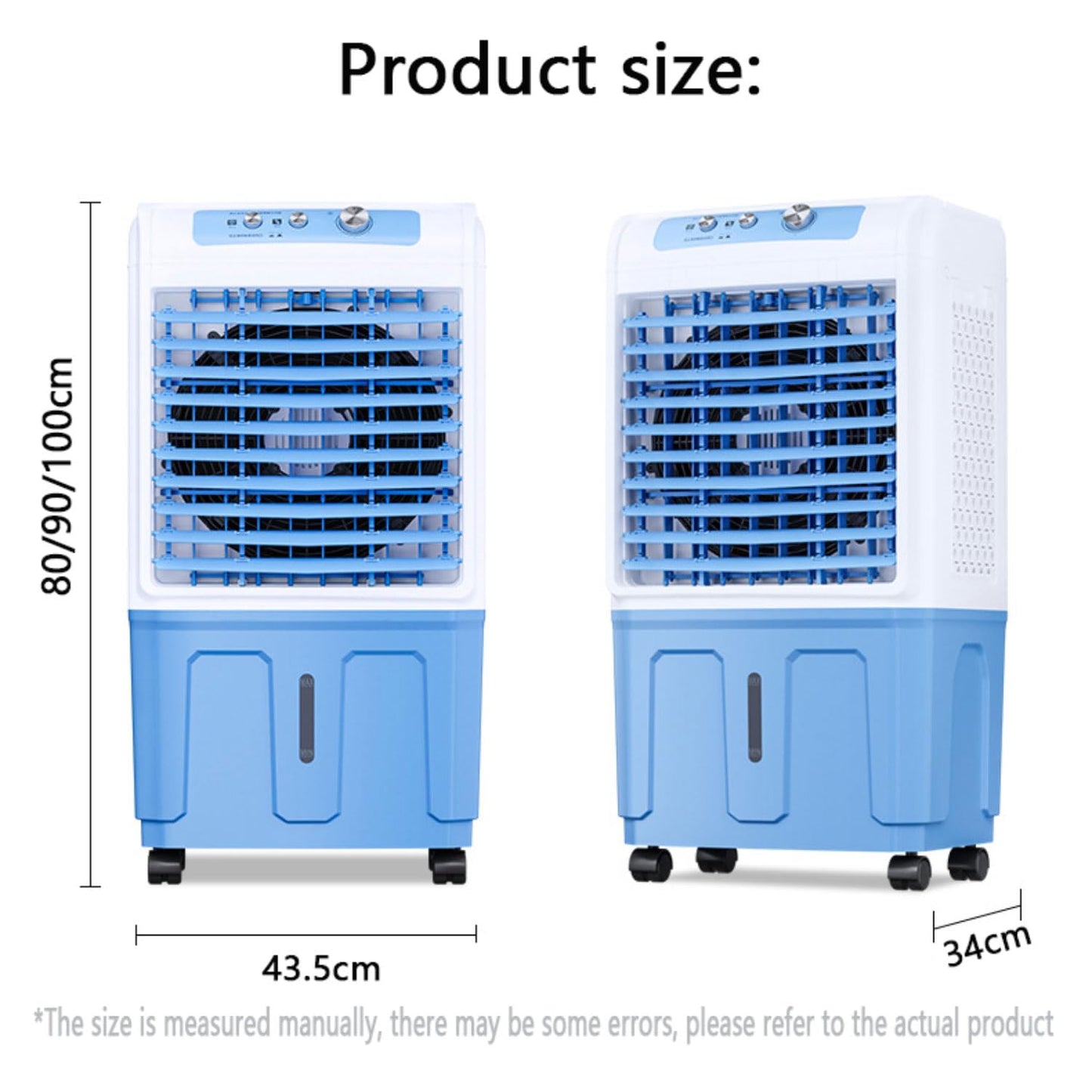 A/C portátil 3-en-1. Tanque 30L, oscilación 120°.