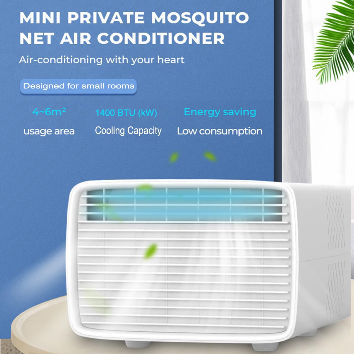 Mini Aire Acondicionado Portátil – Digital, Control Remoto