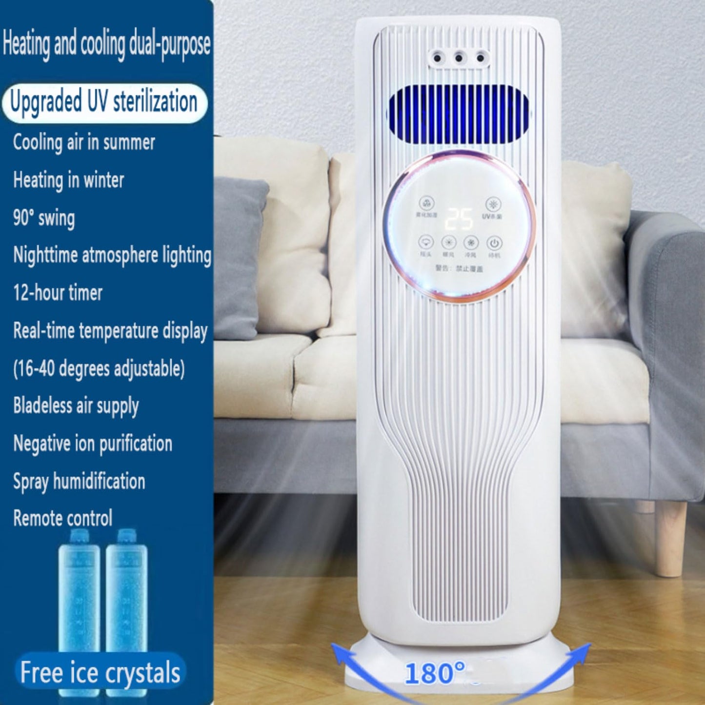 Mini AC 4 en 1 – 3 Velocidades, 1,2 L
